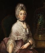 Portrait einer Dame mit Papageienkafig, Johann Carl Loth